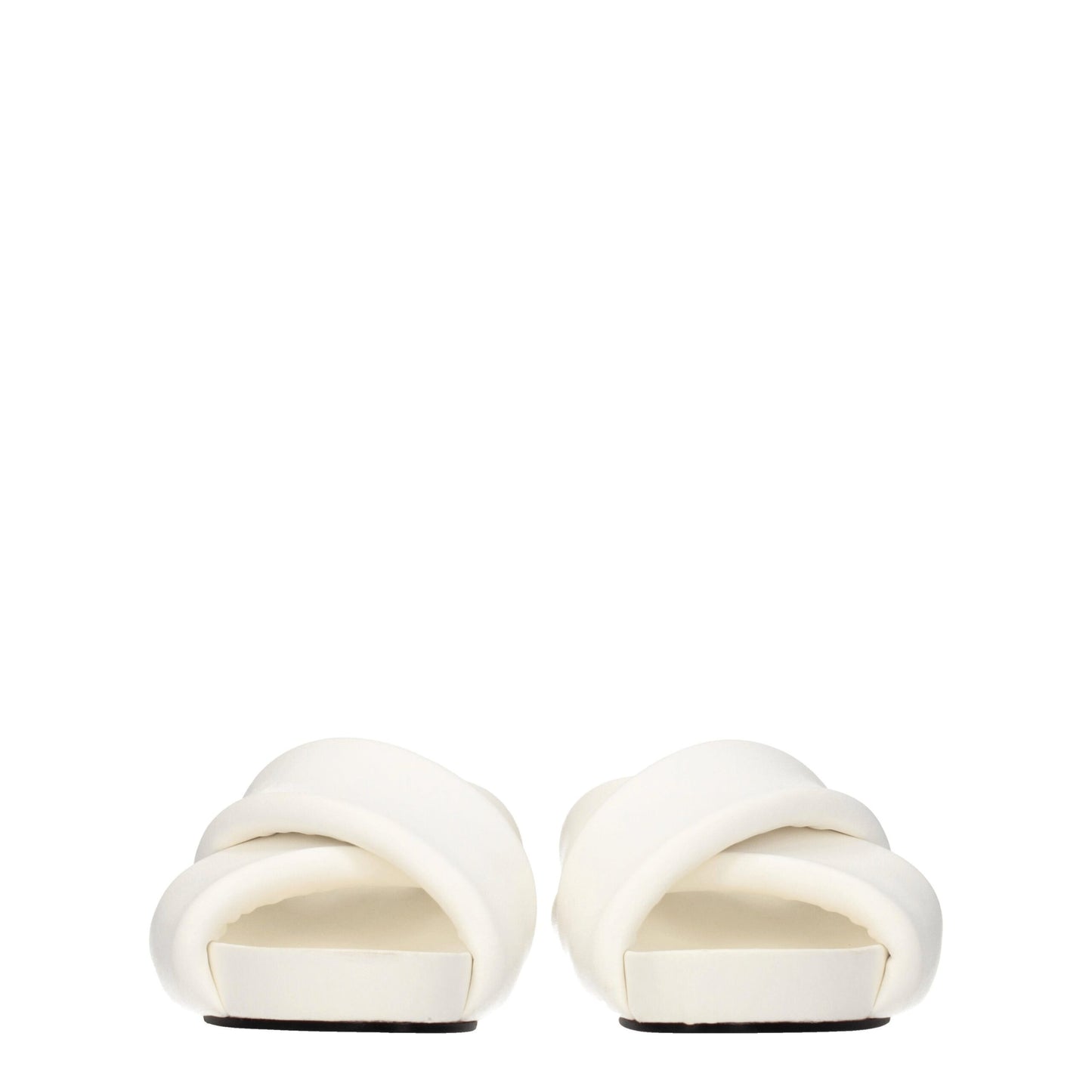 Jil Sander White Leather Slippers Sandals