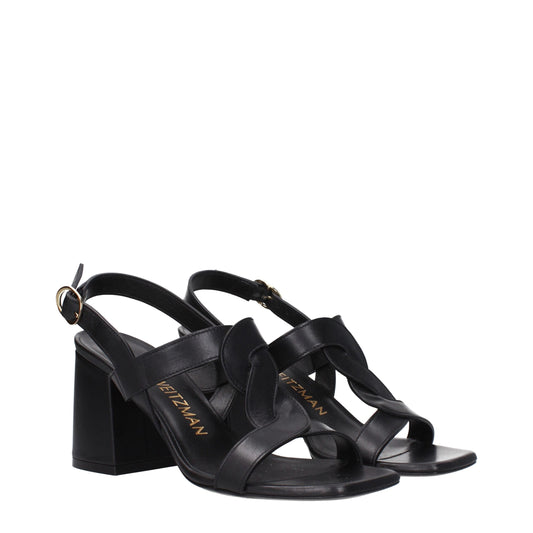 Stuart Weitzman Black Leather Platforms