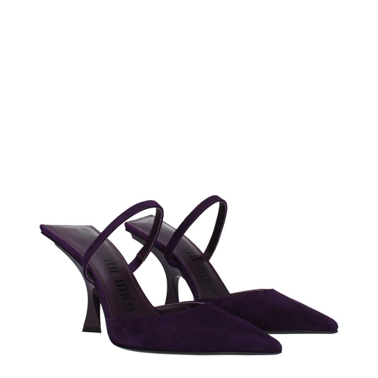 The Attico Purple Leather Stiletto Heels Sandals