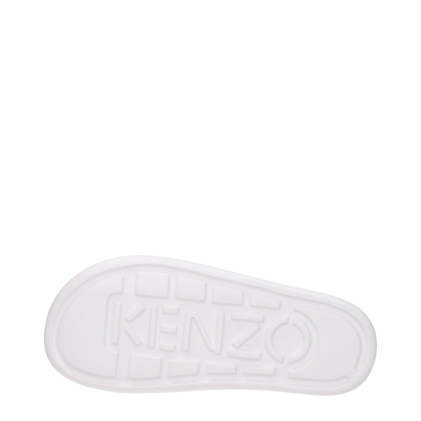 Kenzo White Cotton Slippers Sandals