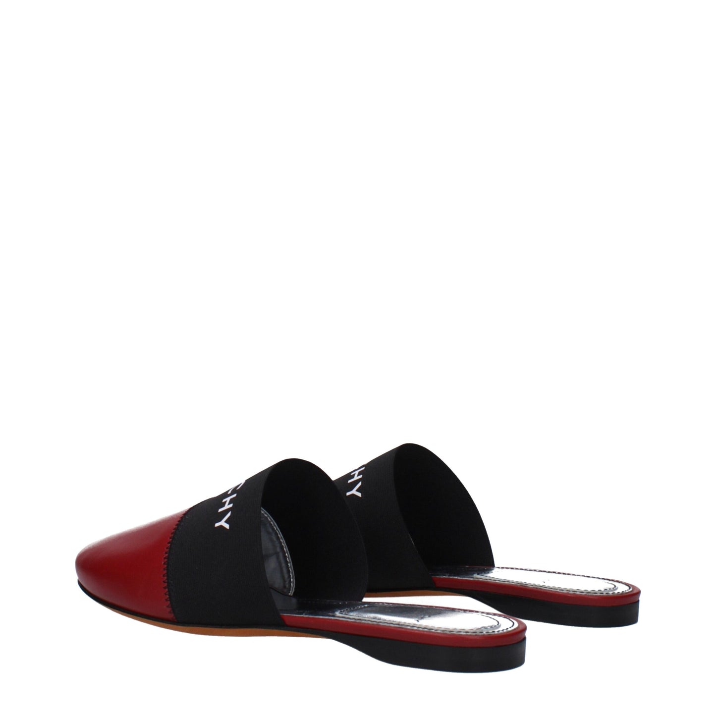 Givenchy Red Leather Slippers Sandals