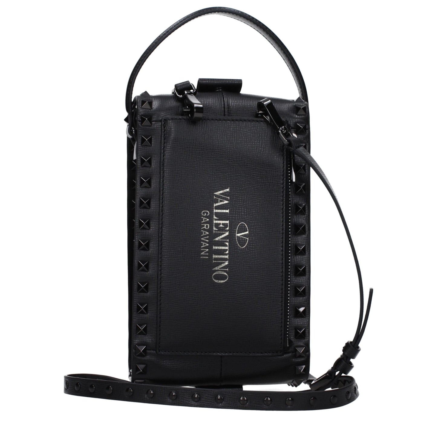 Valentino Garavani Black Leather Clutch Bags
