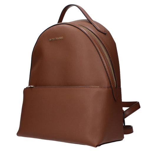 Michael Kors Brown Leather Backpacks