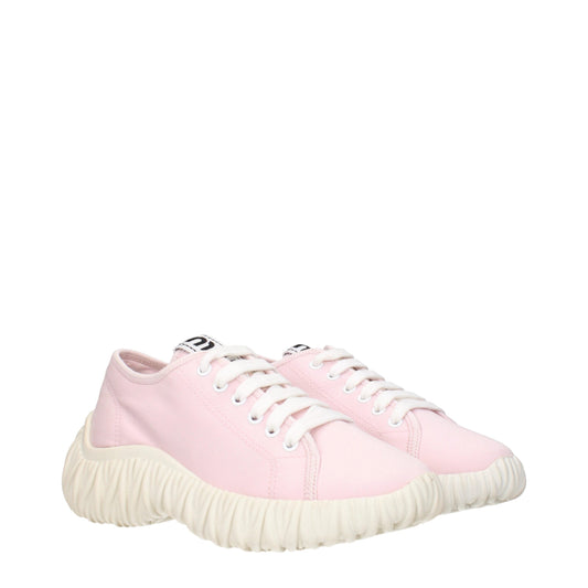 Miu Miu Pink Fabric Low Tops