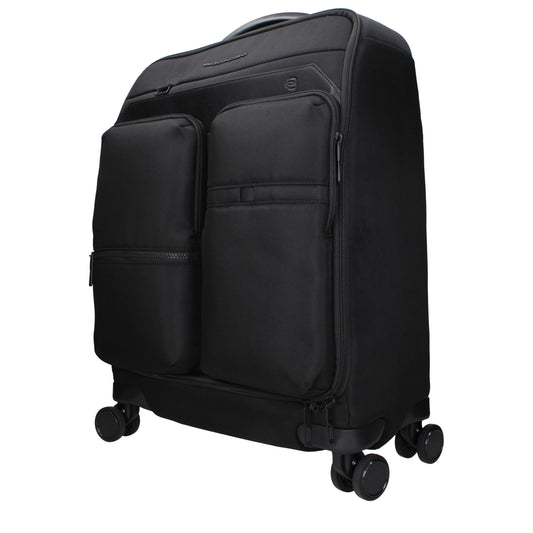 Piquadro Black Fabric Luggage And Travel