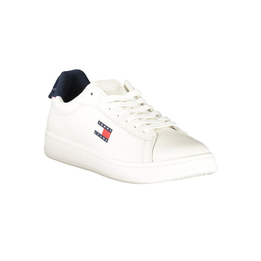 Tommy Hilfiger White Leather Men Sneaker