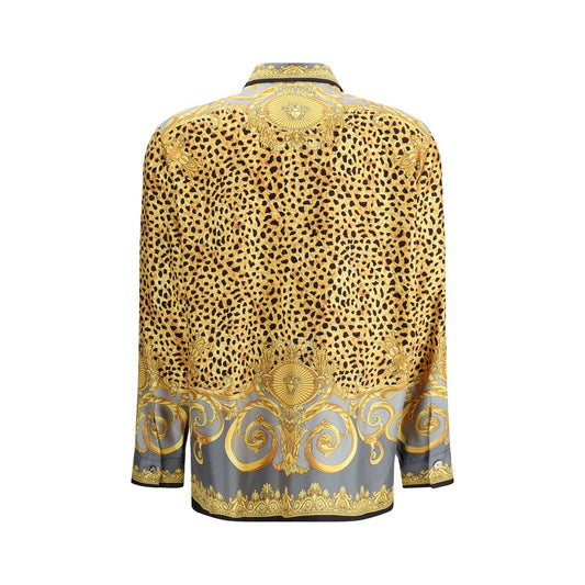 Versace Silk Cheetah Foulard Shirt