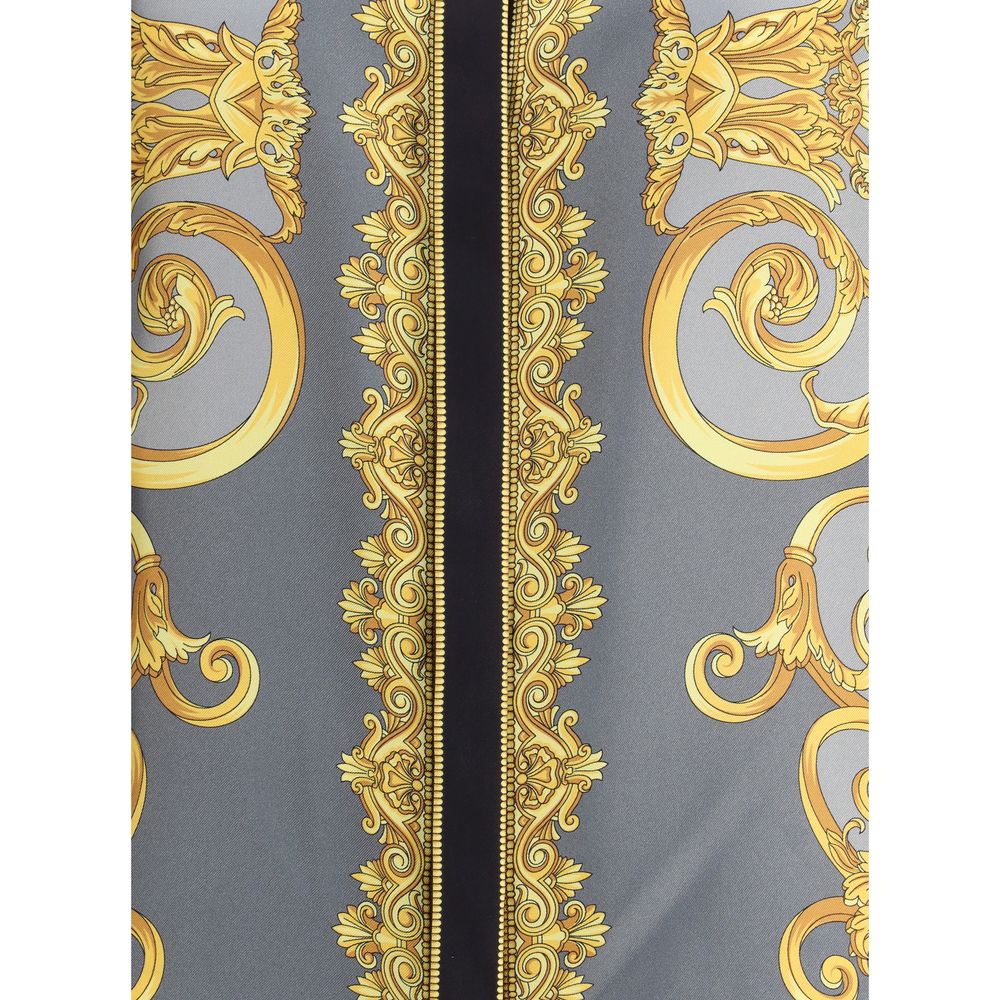 Versace Silk Cheetah Foulard Shirt