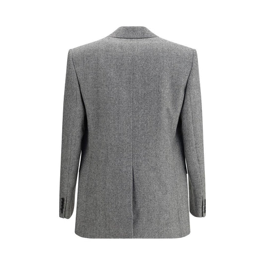 Saint Laurent Prince de Galles wool flannel Blazer