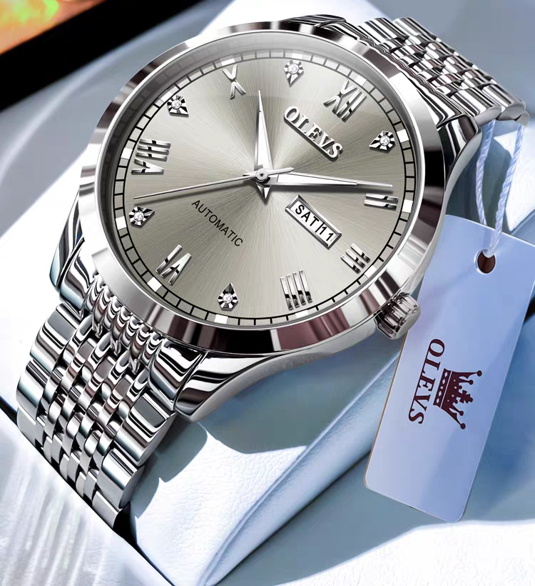 Reloj para hombre, automático, de cuerda simple, resistente al agua