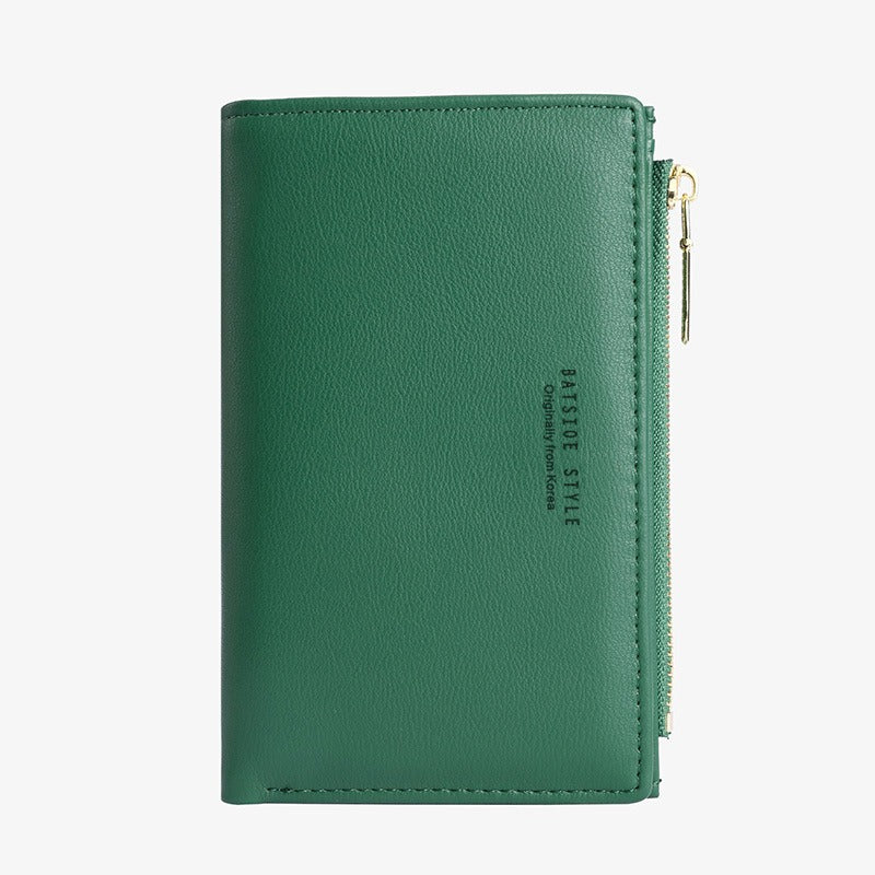 Cartera ultrafina, con cremallera lateral