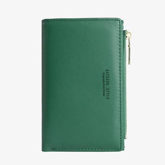 Cartera ultrafina, con cremallera lateral