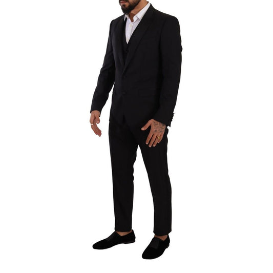 Dolce & Gabbana Black Wool Suits & Blazer