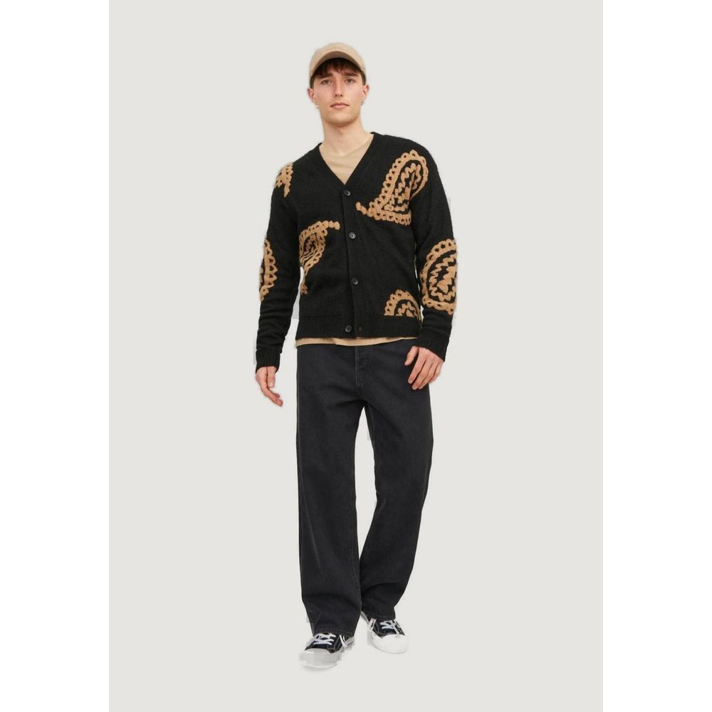 Jack Jones Black Cotton Relaxed Fit Jean