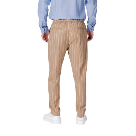 Gianni Lupo Beige Polyester Pant