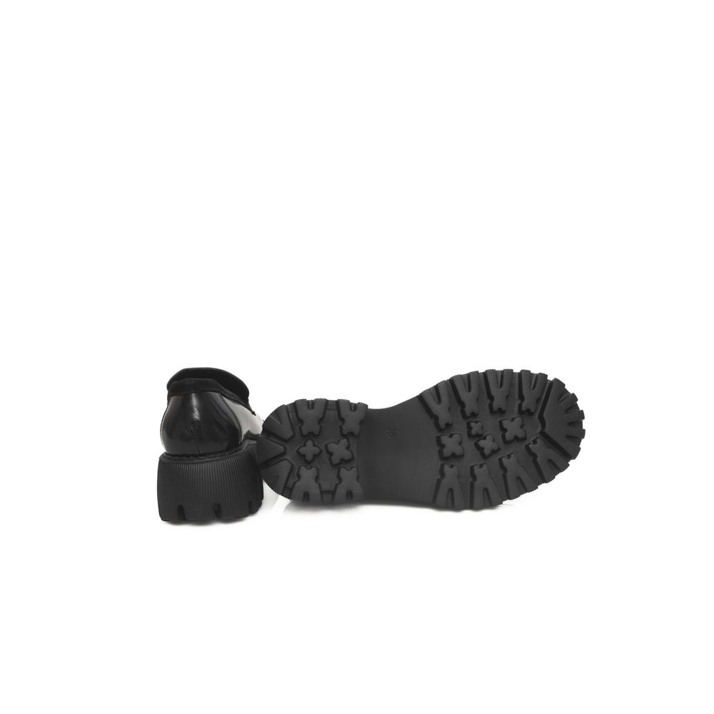 Cerruti 1881 Black Calfskin Women Loafer