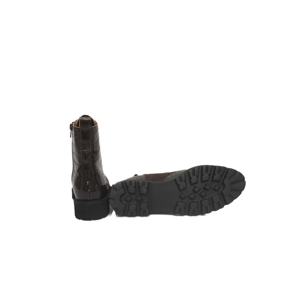 Cerruti 1881 Brown Leather Women Boot