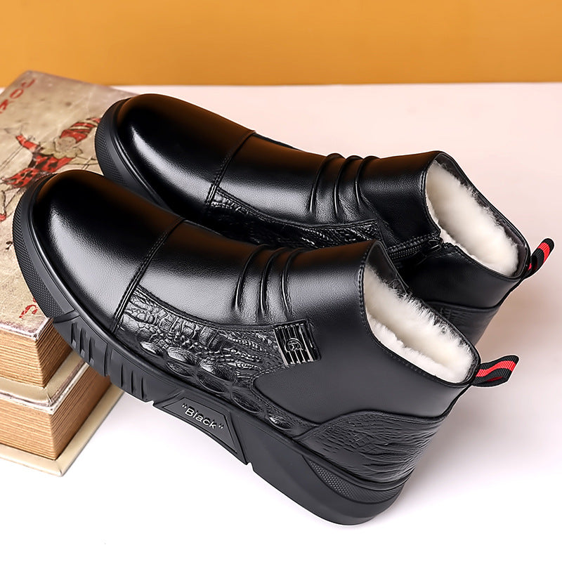 Botas de cuero para hombre, estilo Martin/Chelsea de moda, estilo británico