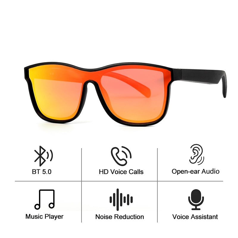 Nuevas gafas KY03 semiabiertas con Bluetooth, llamadas de música, control de voz, gafas de sol deportivas, gafas inteligentes
