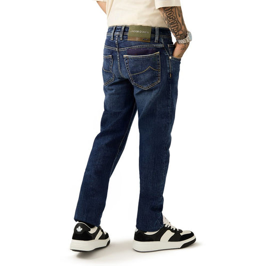 Jacob Cohen Blue Cotton Skinny Jean