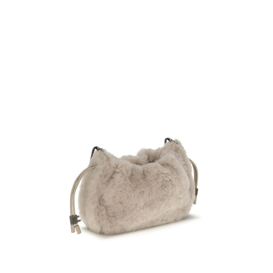 Brunello Cucinelli Mellow mini shearling Shoulder Bag