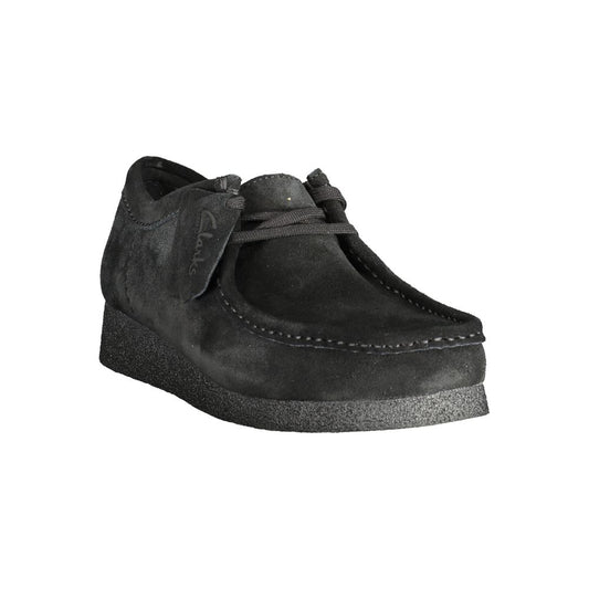 Clarks Black Leather Men Sneaker