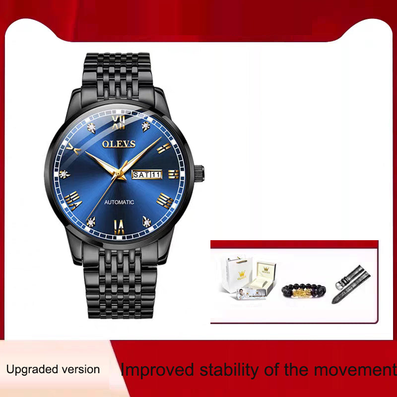 Reloj para hombre, automático, de cuerda simple, resistente al agua