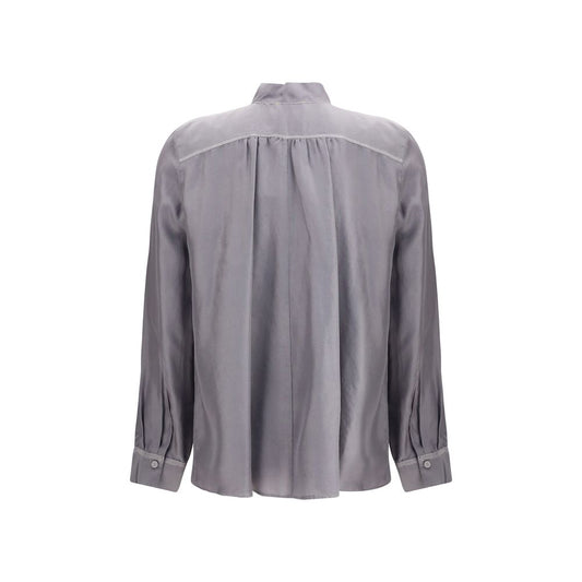 Forte_Forte Crater-collar Shirt in habotai Silk