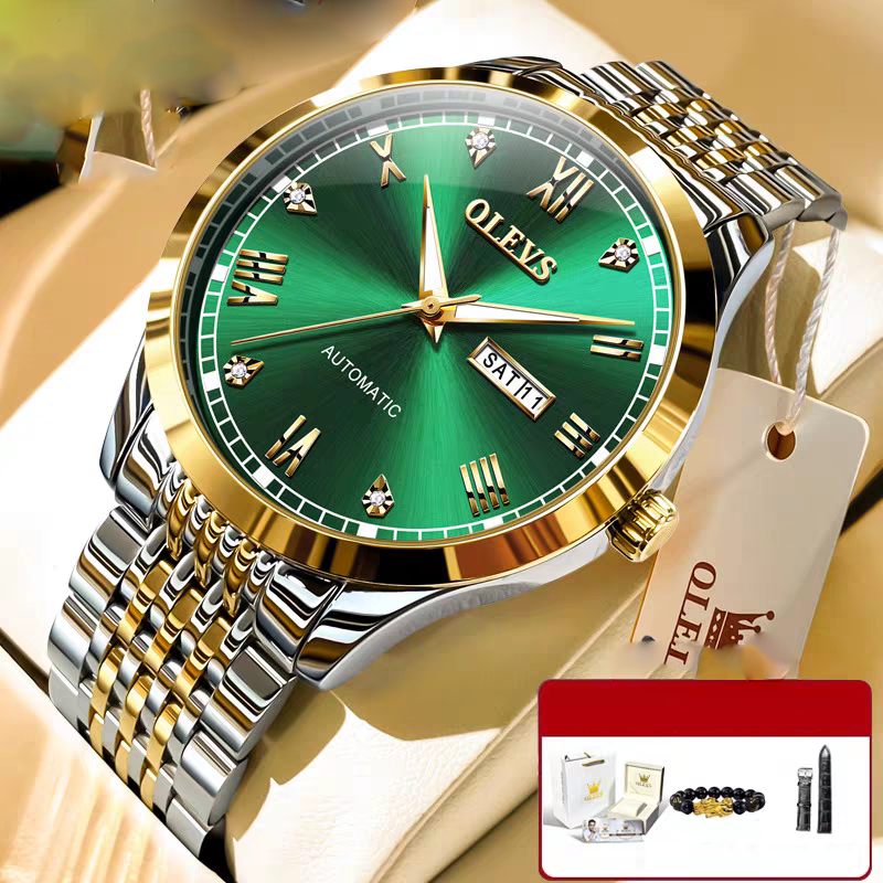 Reloj para hombre, automático, de cuerda simple, resistente al agua
