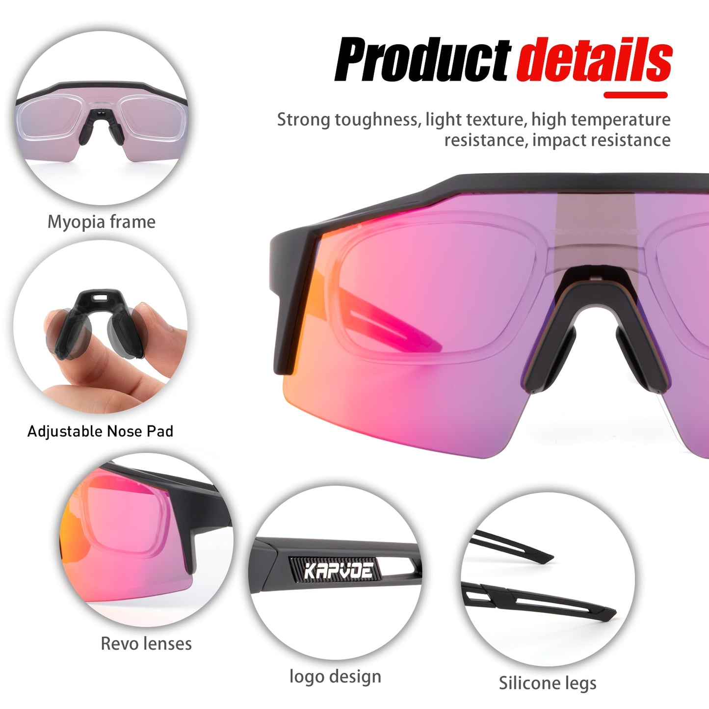 Gafas de ciclismo UV400, UNISEX, montaña, correr, pescar, deportes, polarizadas