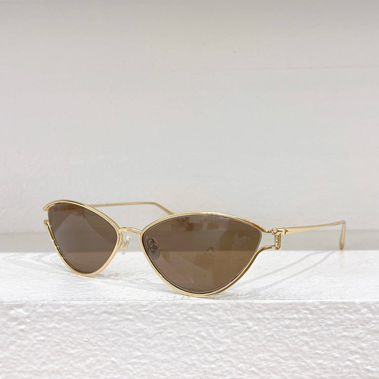 Gafas de sol TF3095 para mujer, con montura metálica de ojo de gato