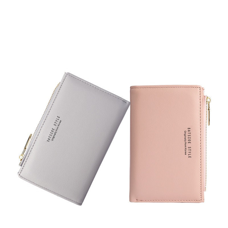 Cartera ultrafina, con cremallera lateral