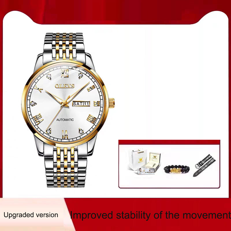 Reloj para hombre, automático, de cuerda simple, resistente al agua