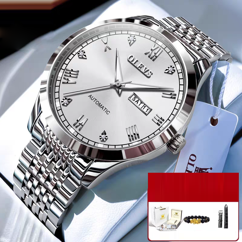 Reloj para hombre, automático, de cuerda simple, resistente al agua