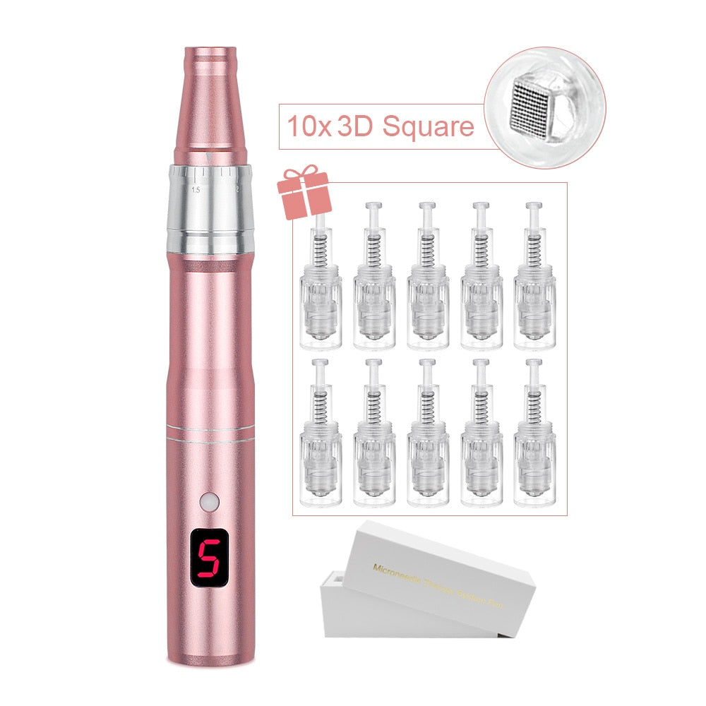 Máquina profesional de microagujas con cartucho, inalámbrica, para Derma MTS Pen, kit de belleza para el cuidado de la piel.
