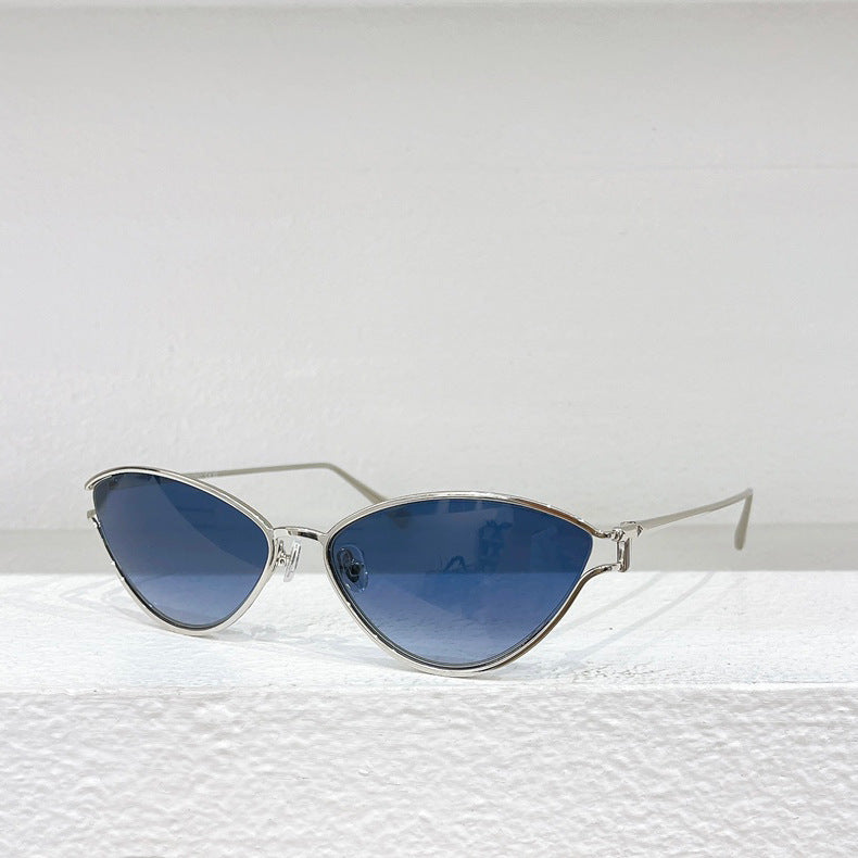 Gafas de sol TF3095 para mujer, con montura metálica de ojo de gato