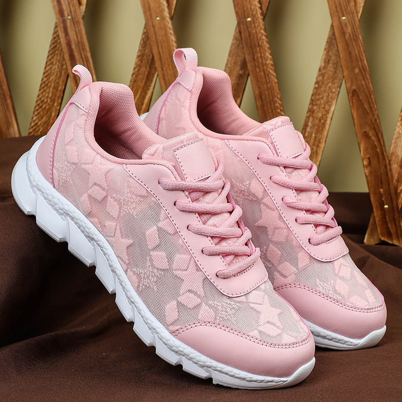 Zapatillas blancas transpirables, ligeras, casuales, deportivas para mujer
