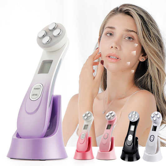 Máquina de peeling con luz de color, recargable por USB, para el hogar, instrumento de belleza reafirmante y rejuvenecedor de la piel.
