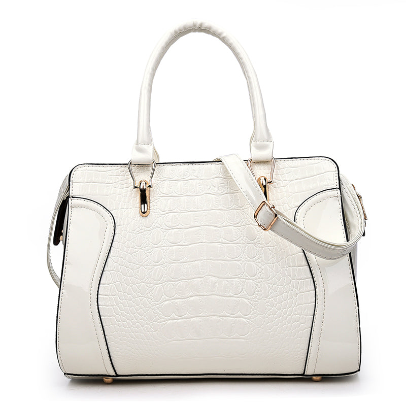 Bolso de mano para mujer con estampado de cocodrilo