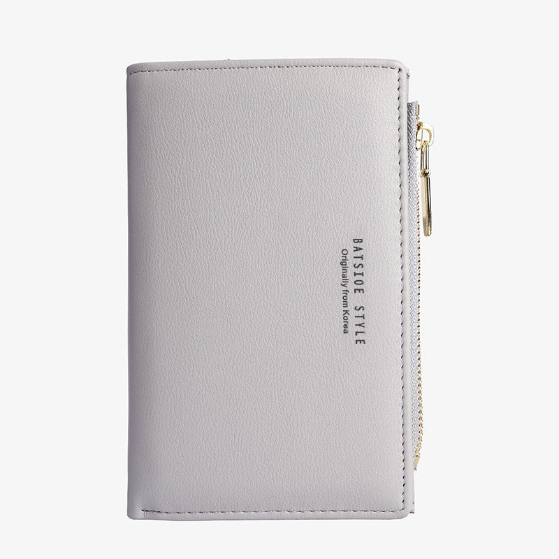 Cartera ultrafina, con cremallera lateral