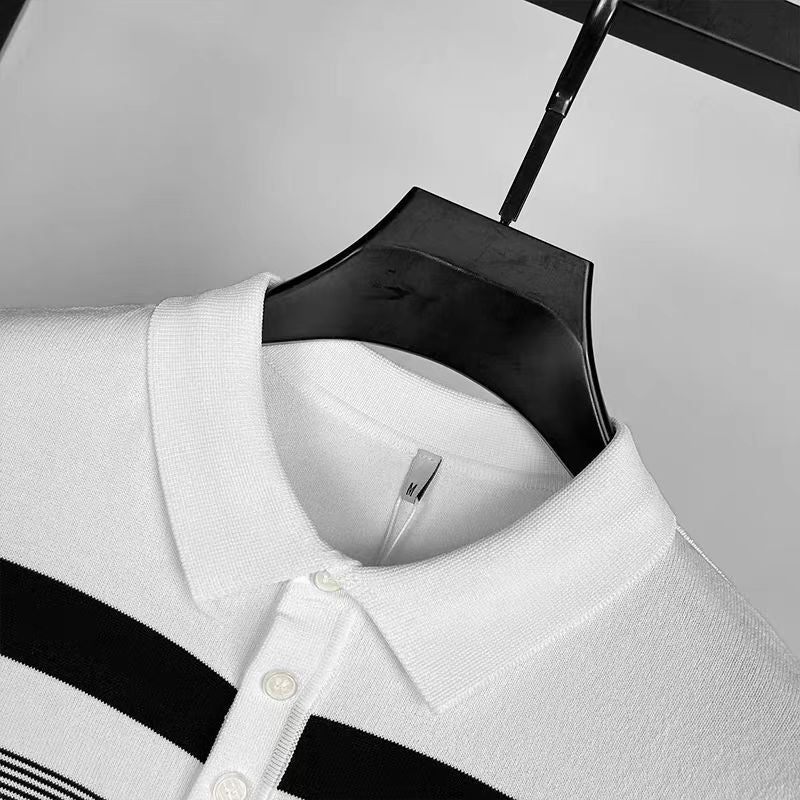 Polo de hombre de manga corta con cuello y parte superior tipo camiseta