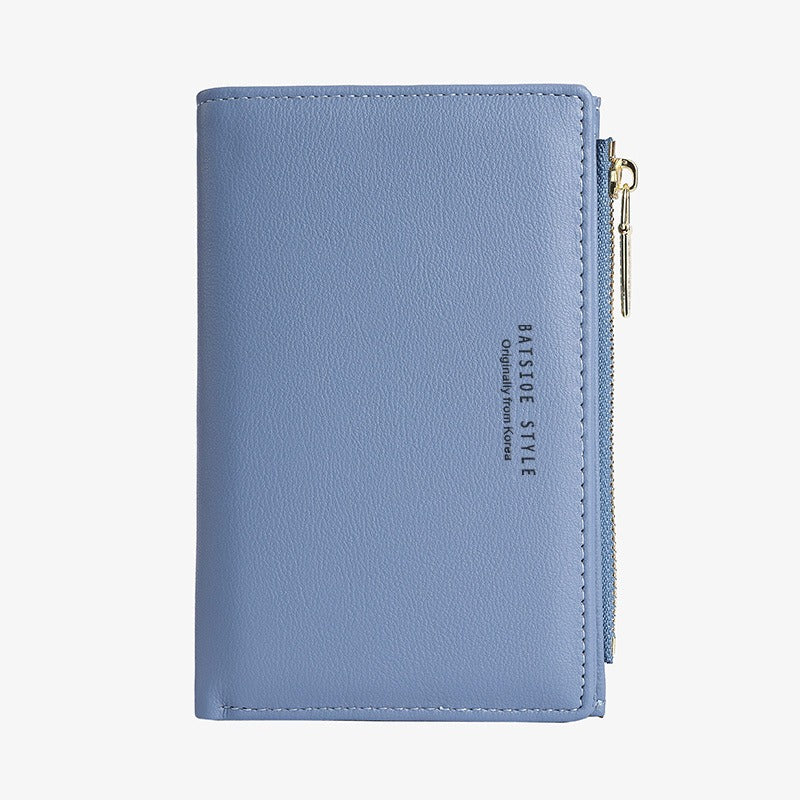 Cartera ultrafina, con cremallera lateral