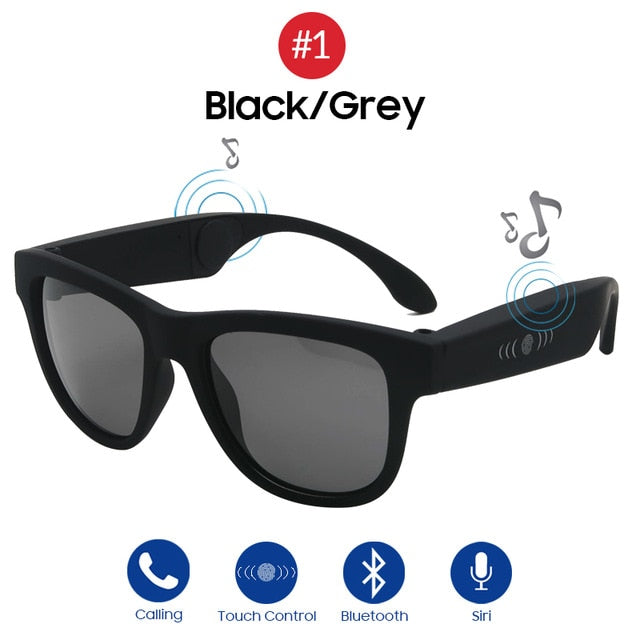 Gafas de sol VIVIBEE de conducción ósea con música Zungle 2019, inteligentes con Bluetooth para hombre y mujer, con audio polarizado