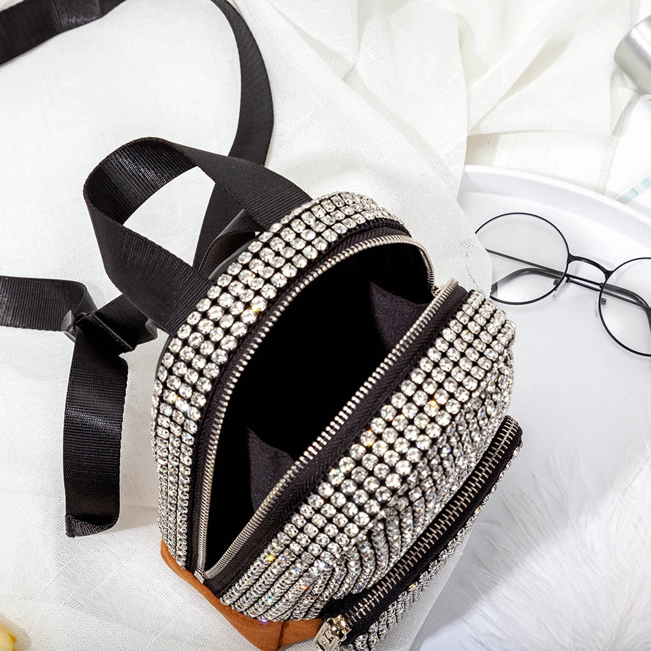 Bolsos cruzados con diamantes de imitación Kawaii