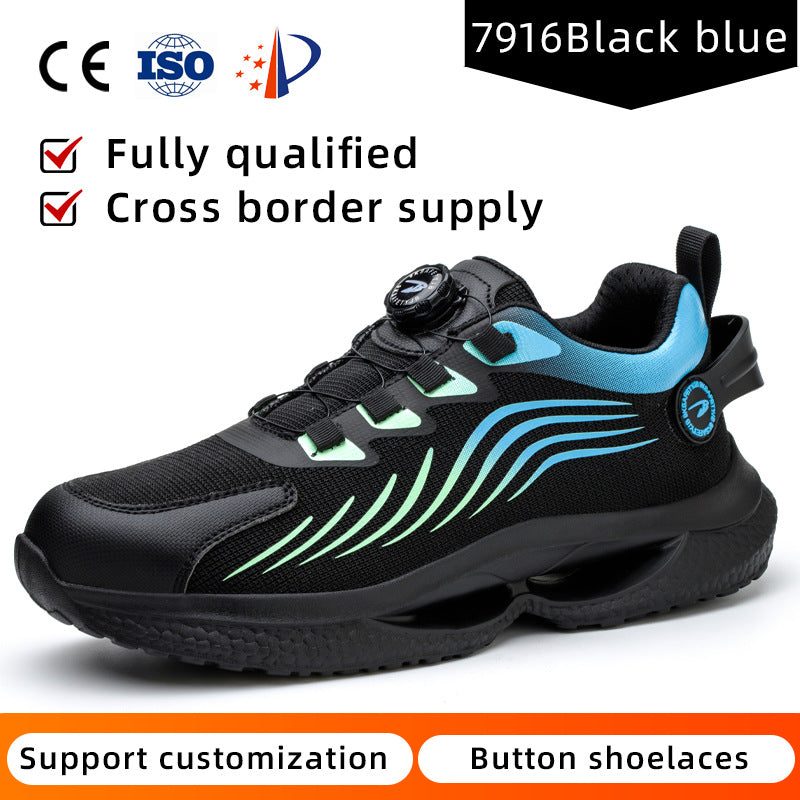 Zapatillas de seguridad con punta de acero, antideslizantes, resistentes al desgaste