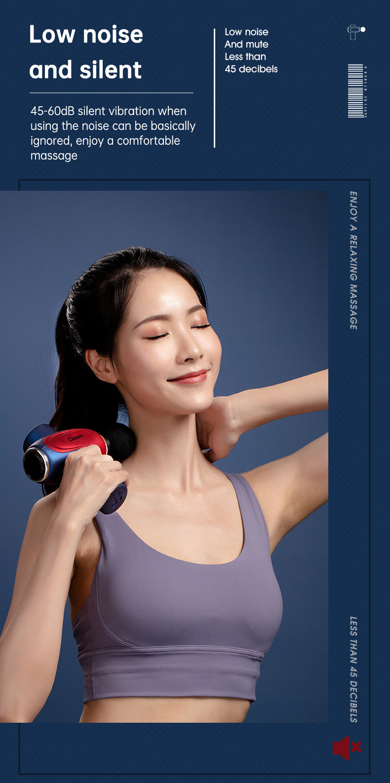 Masajeador muscular con pistola de fascia CP-F10, relajante muscular cervical, pistola menstrual eléctrica para piernas.