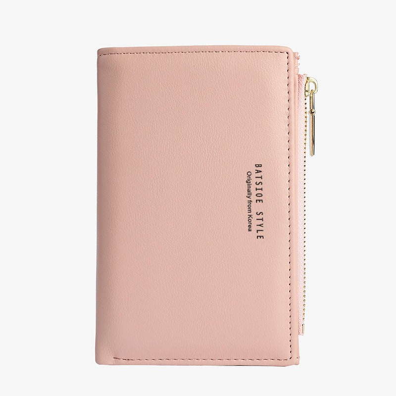 Cartera ultrafina, con cremallera lateral