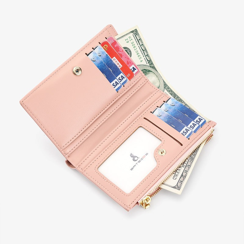 Cartera ultrafina, con cremallera lateral
