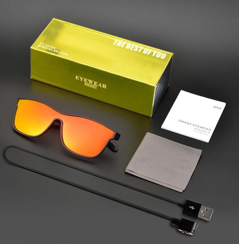 Nuevas gafas KY03 semiabiertas con Bluetooth, llamadas de música, control de voz, gafas de sol deportivas, gafas inteligentes