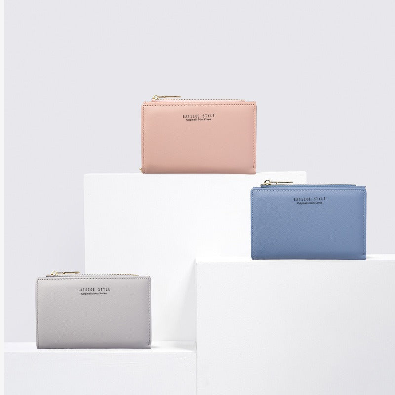 Cartera ultrafina, con cremallera lateral